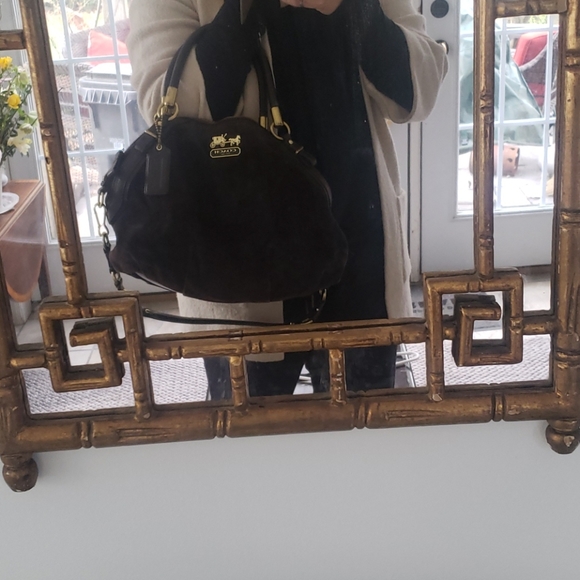 Brown suede coach bag (madsen) - Picture 5 of 5